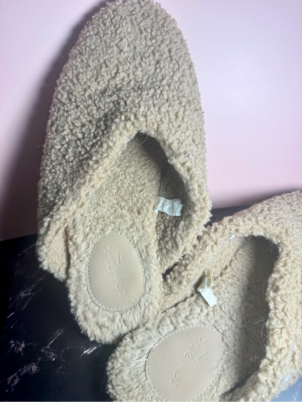 Cozy Sherpa Slip-On House Slippers in Beige - Picture 2 of 3